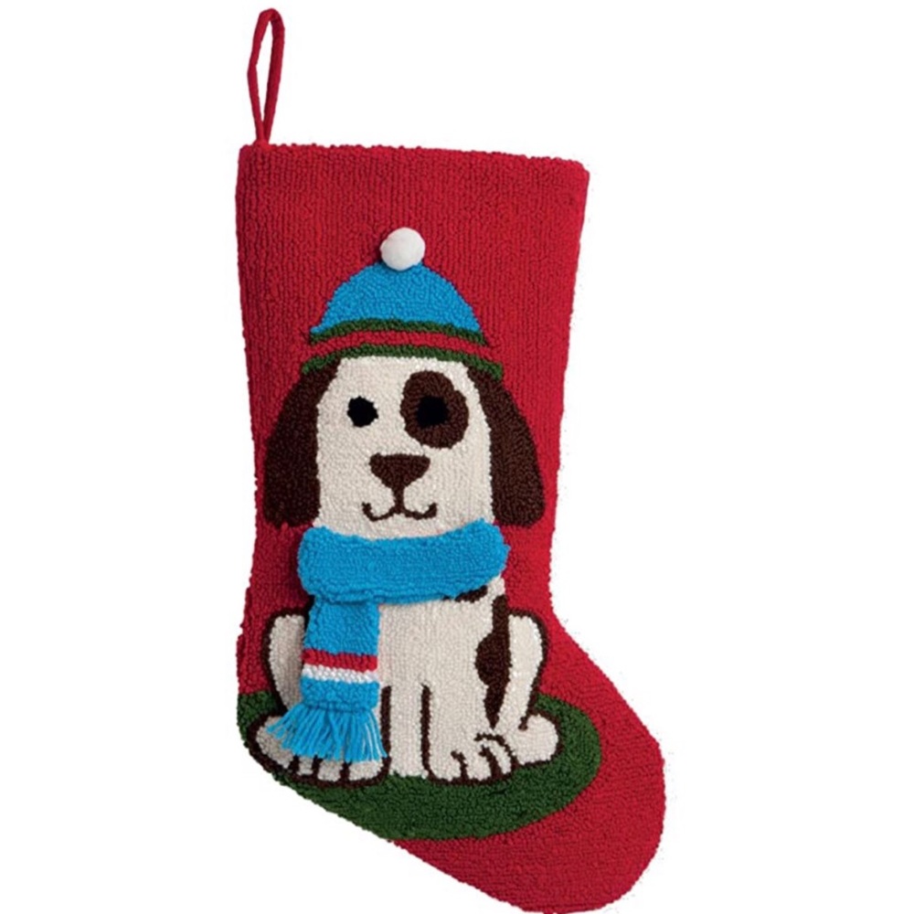 NWT Boston Inter Stocking Dog 3D 19” Hooked